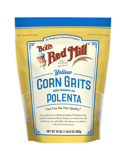 Bobs Red Mill Corn Grits / Polenta, 24oz (Pack of 1) - Vegan, Kosher