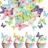 40 PCS Wafer Paper Butterfly Cupcake Toppers Edible Butterflies for Cake Decorations Colorful Edible Butterfly Cake Toppers for 