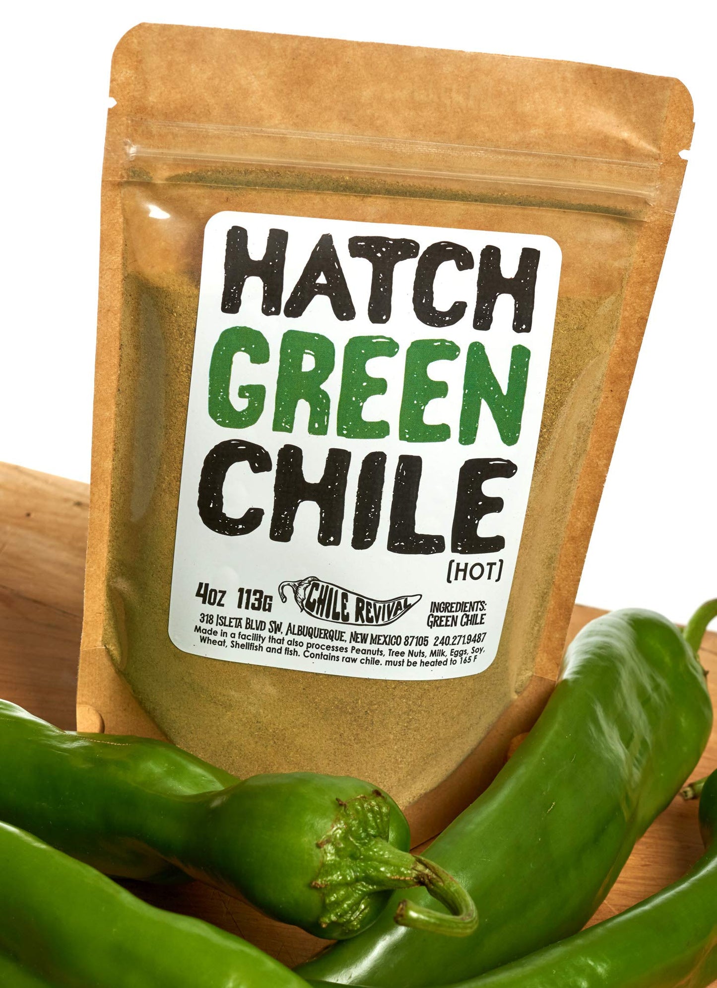 Chile Revival Hatch Green Chile Powder - Mild, 4 Ounce (Pack of 1)