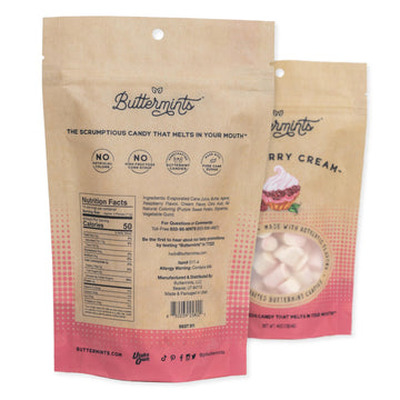 Buttermints Raspberry Cream, Butter Mints Gluten-Free Candy Soft Butter Taste, Unexpectedly Scrumptious (4 Servings)