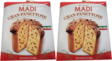 Gran Panettone Italian Cake, 35.25 oz (MADI CAKE 1 KG), 2 Pack