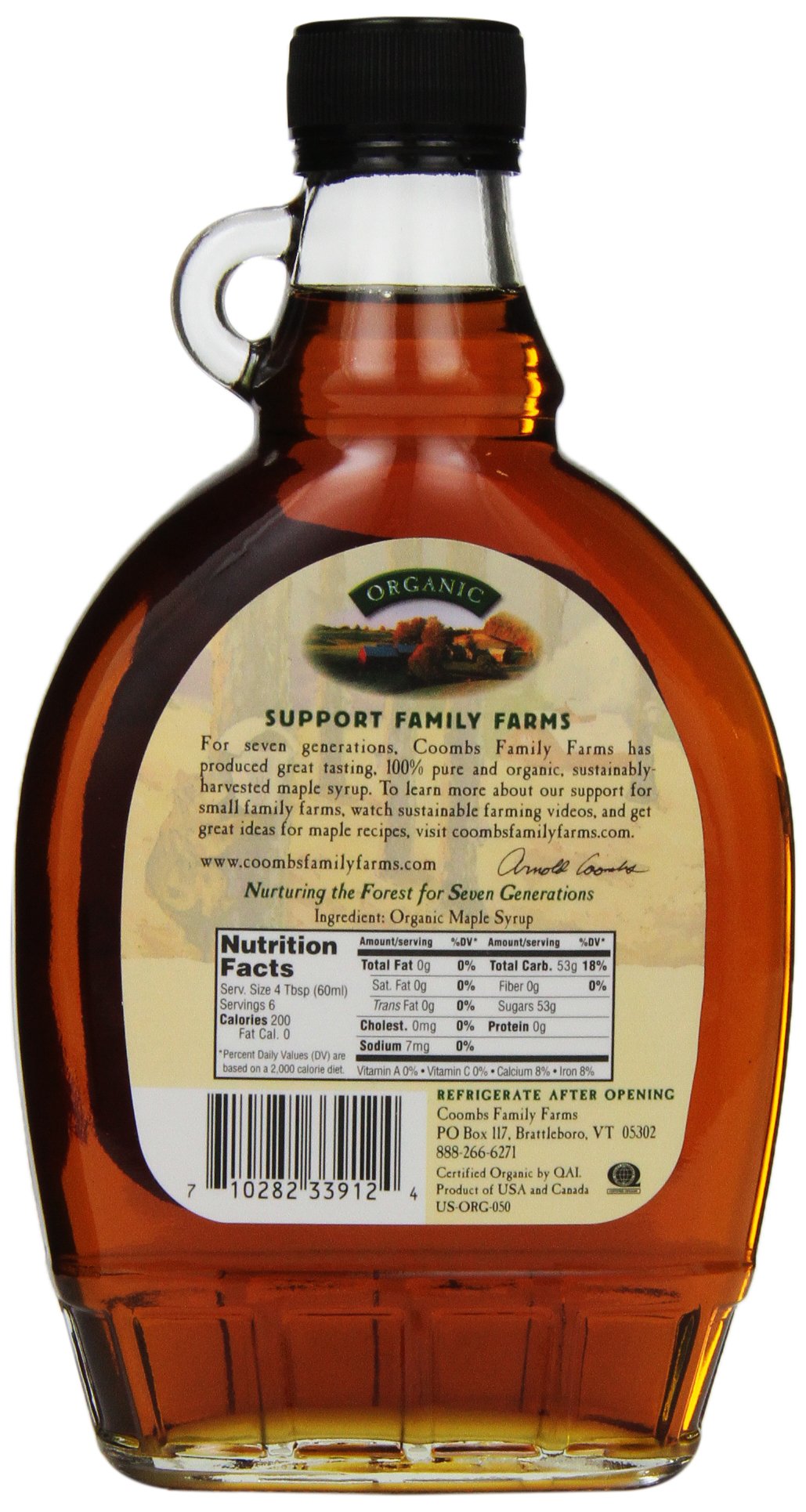 Coombs Family Farms Grade A Maple Syrup, 12 oz, 100% Pure, Natural Sweetener