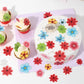 Yocity 70Pcs Edible Flowers Cake Toppers Edible Flowers Cupcake Topper Luau Hawaii Flowers Wafer Paper Flower Cake Decorations F