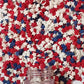 Confect Edible Star Sprinkles - Red, White & Navy Blue | Vegan, Gluten-Free | 4.2 Oz