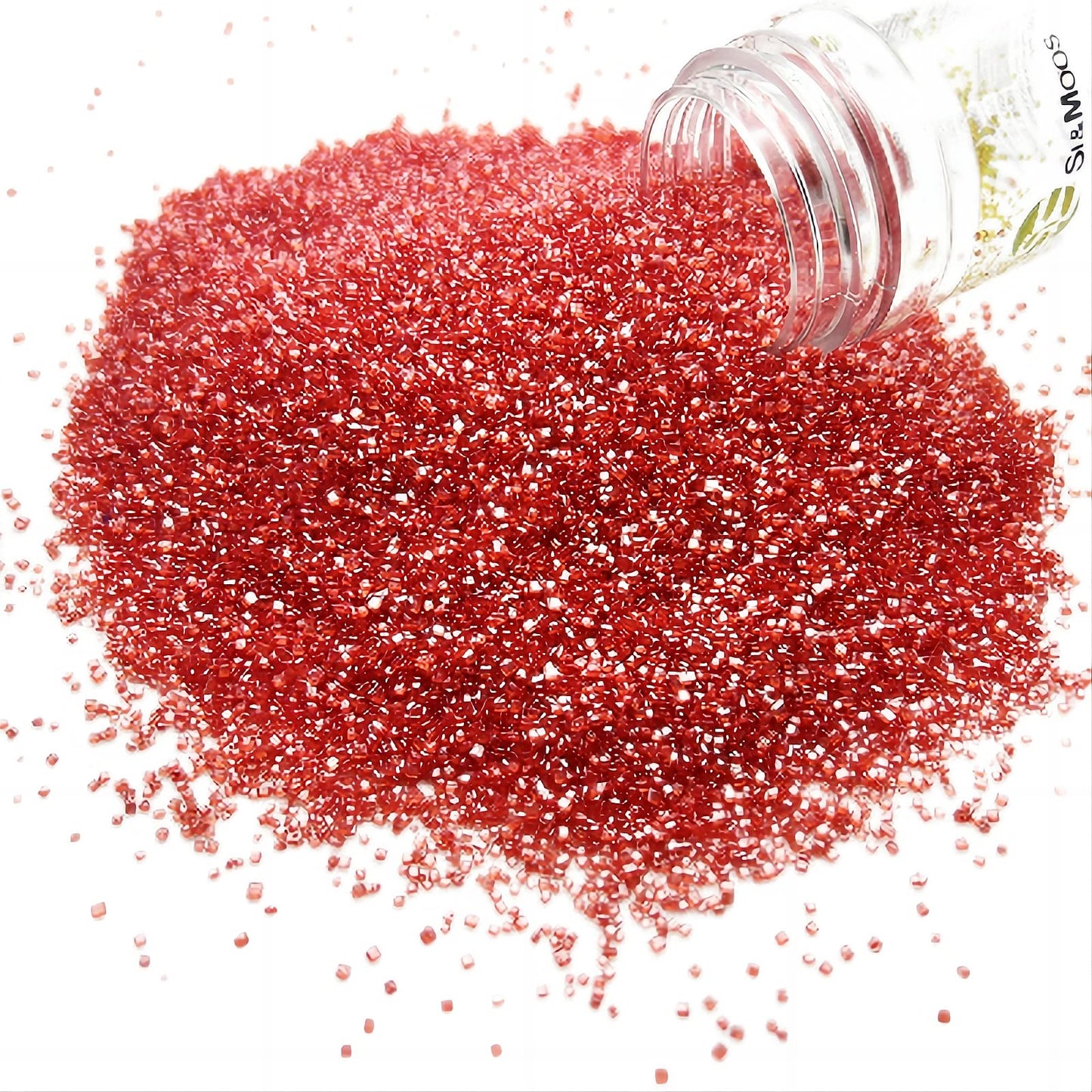 Se Si&Moos Red Sanding Sugar Red Edible Sparkling Sprinkles Sanding Sugar Crystals For Cookie Decorating Edible Glitter Rimmer F