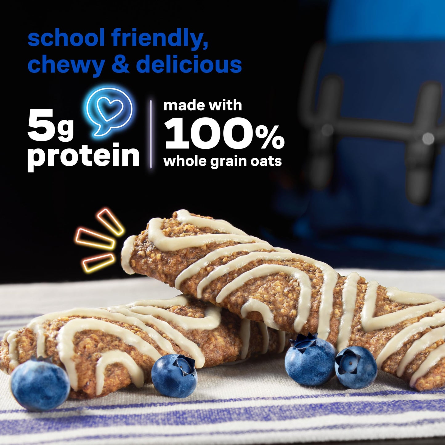 KIND Kids Blueberry Muffin Bars, Gluten Free, 5g Protein, 40 Count