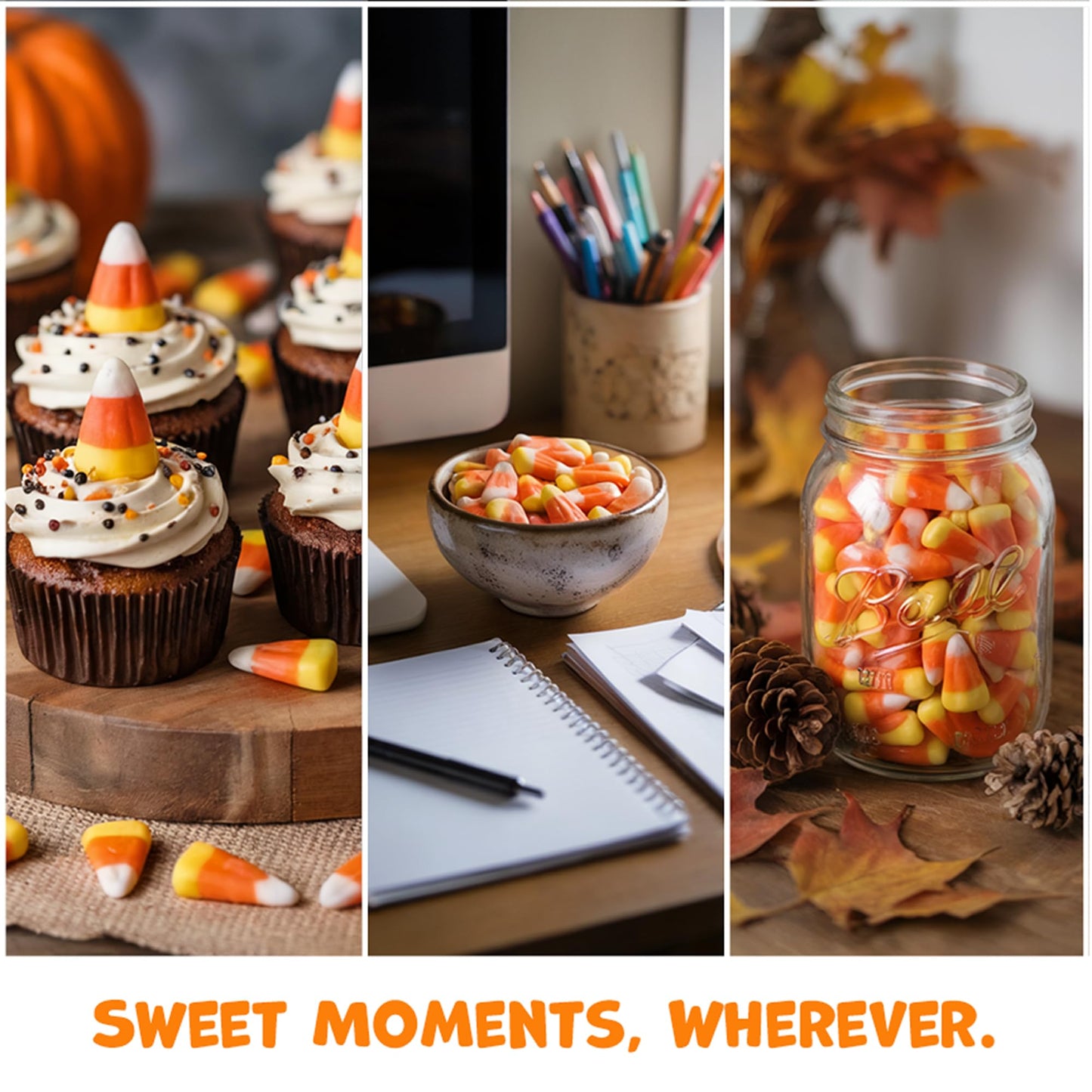 Zestix Candy Corn – Classic Tri-Color Soft & Chewy Candy – 10 oz Bag – Fun Halloween Treat