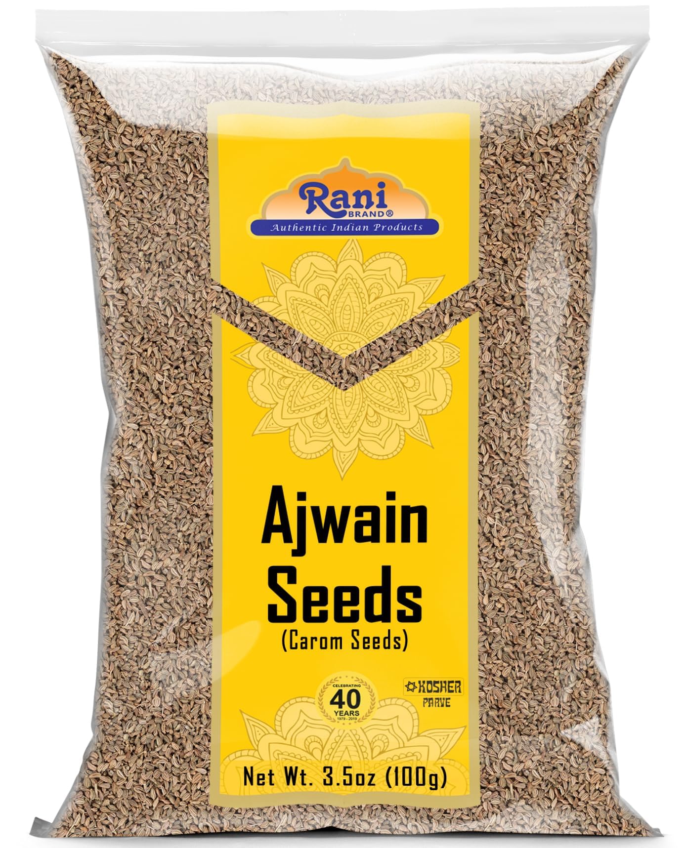 Rani Ajwain Seeds Whole Spice - 3.5oz (100g), All Natural, Vegan, Gluten-Friendly, Non-GMO, Kosher, Indian Origin