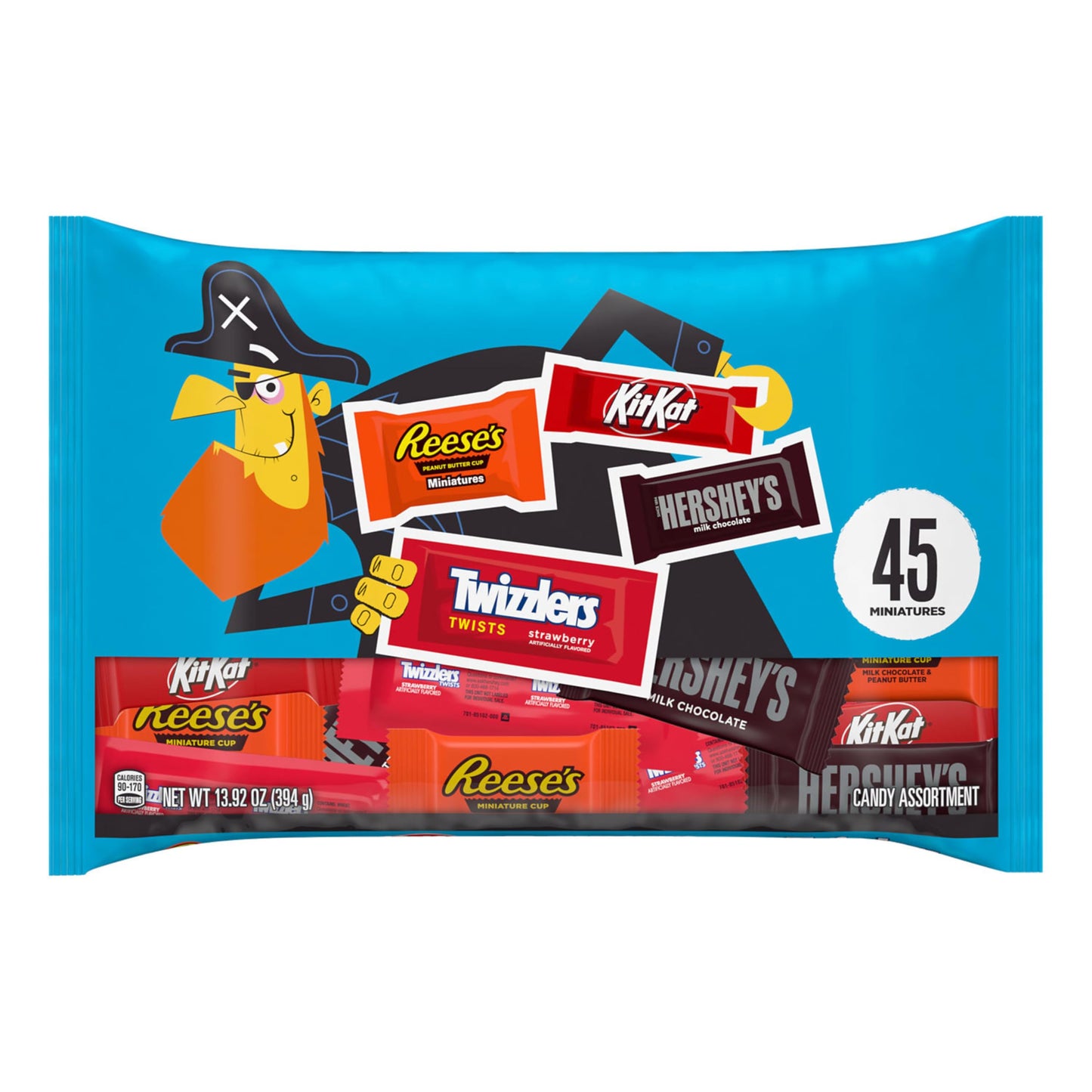 HERSHEYS Miniatures Assorted Flavored  Halloween Candy Bag  13.92 oz (45 Pieces)