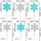 ZHUOWEISM 24 PCS Snowflake Cupcake Toppers Paper Winter Theme Decorations Silver Blue