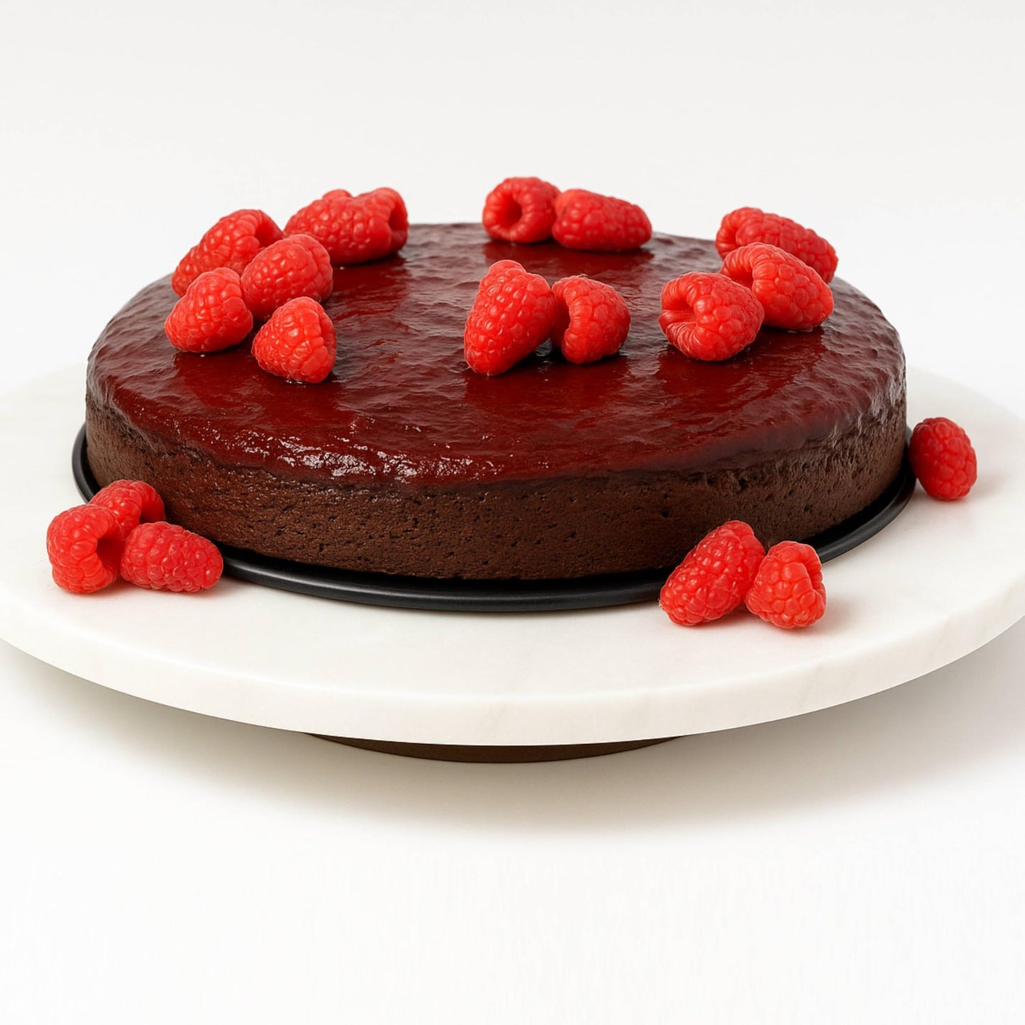 Andy Anand Exquisite 9'' Chocolate Raspberry Cake 9'' With Real Chocolate Truffles, Made Traditionally For Luxurious Creaminess,
