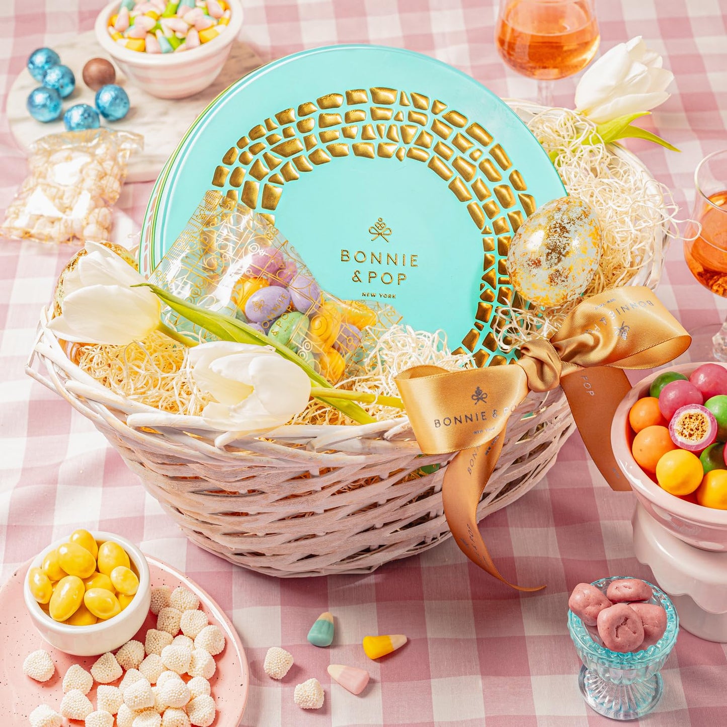 Mothers Day Snack Gift Box Variety Candy Mix Gift Basket | Spring Candy, Almonds, Chocolate, Gummies, Gourmet Food | Care Packag