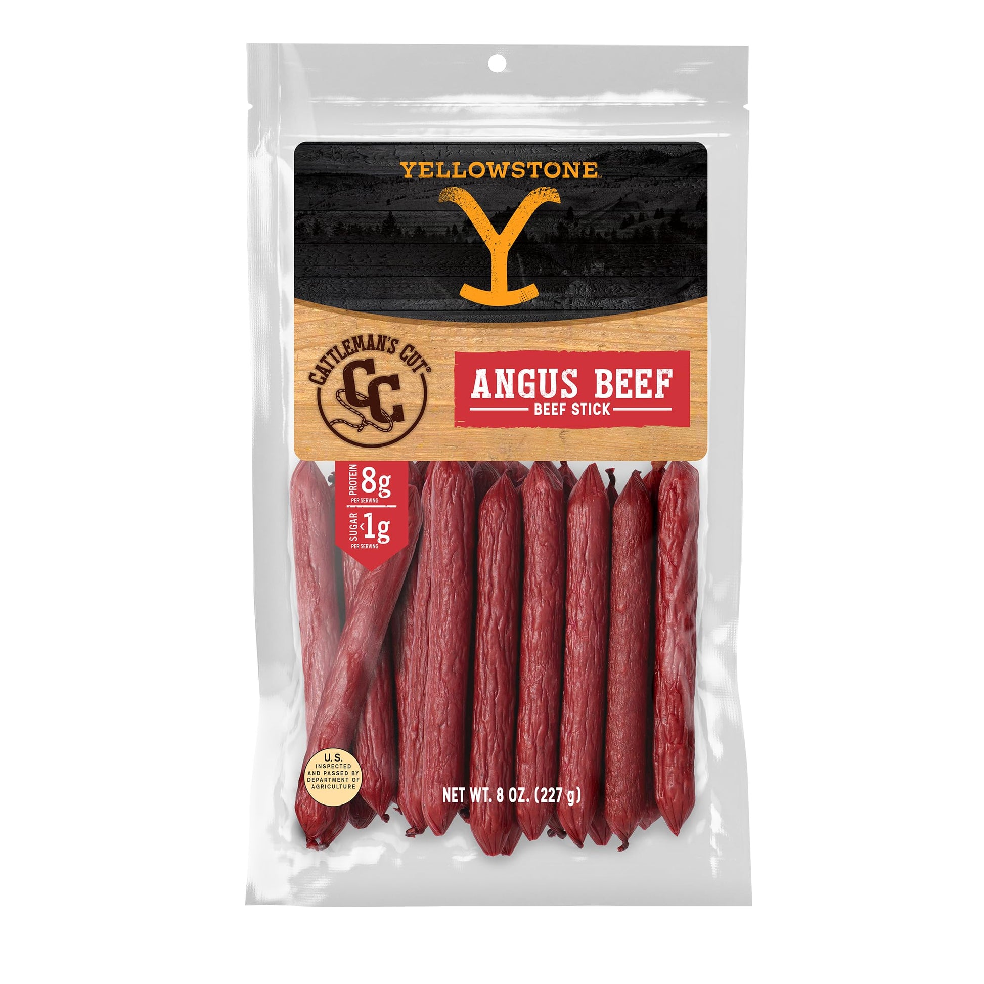CATTLEMANS CUT Angus Beef Sticks, 8 Ounce Pack, High-Protein Snack