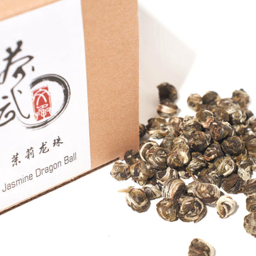 Cha Wu-[A] Jasmine Pearls Tea Dragon Ball,3.5Oz/100G,Loose Leaf Green Tea Of Chinese