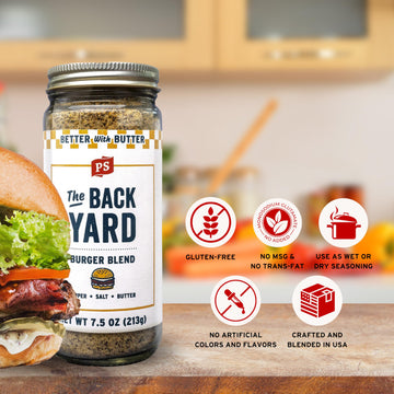 Ps Seasoning The Backyard Better Burger Seasoning - Smash Burger And Steak Seasoning For Grilling - All-Purpose Spg Spice Rub Bl