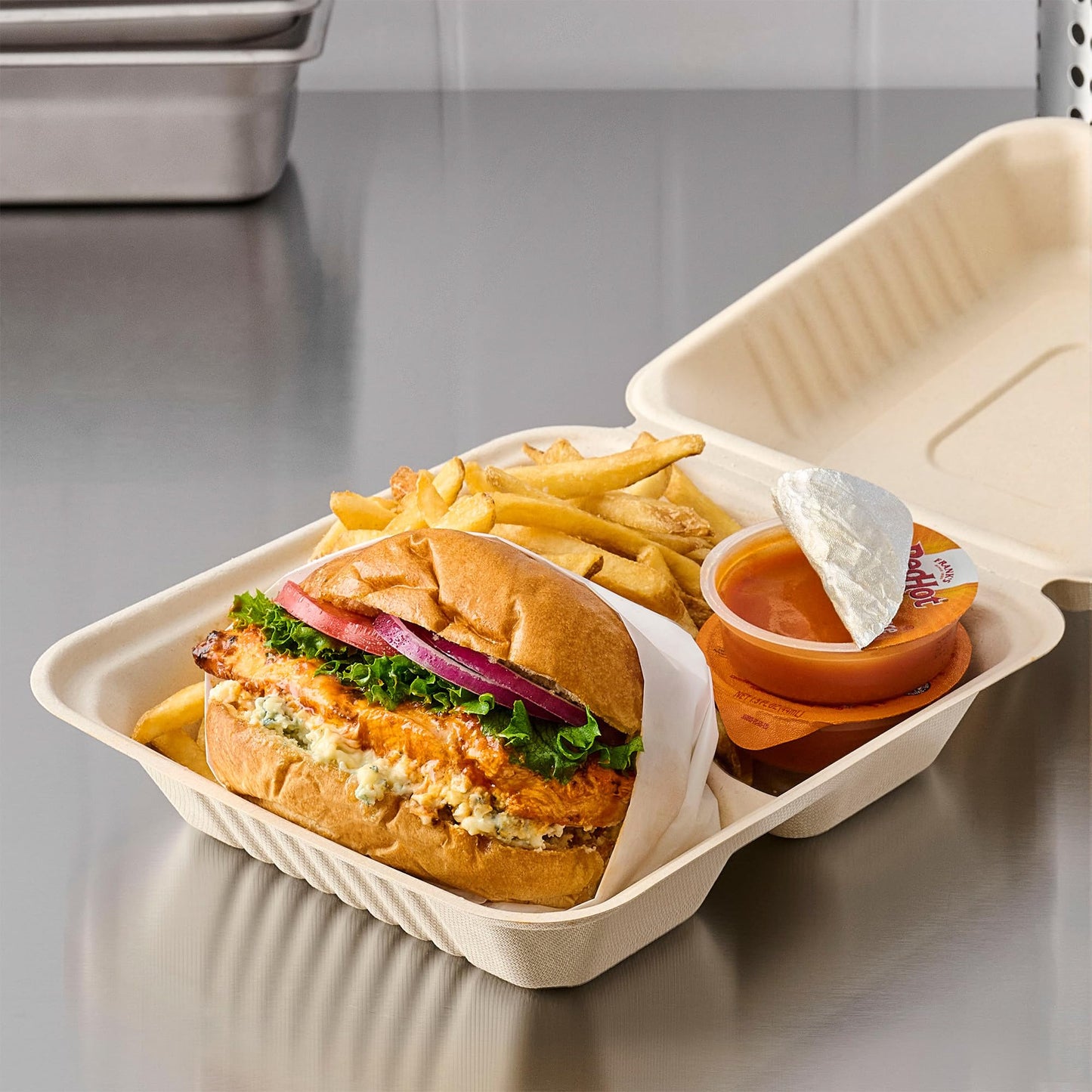 Franks RedHot Buffalo Dipping Sauce, Single-Serve Dip Cups, Signature Buffalo Flavor & Heat, For Takeaway and Dine-In Service, 1