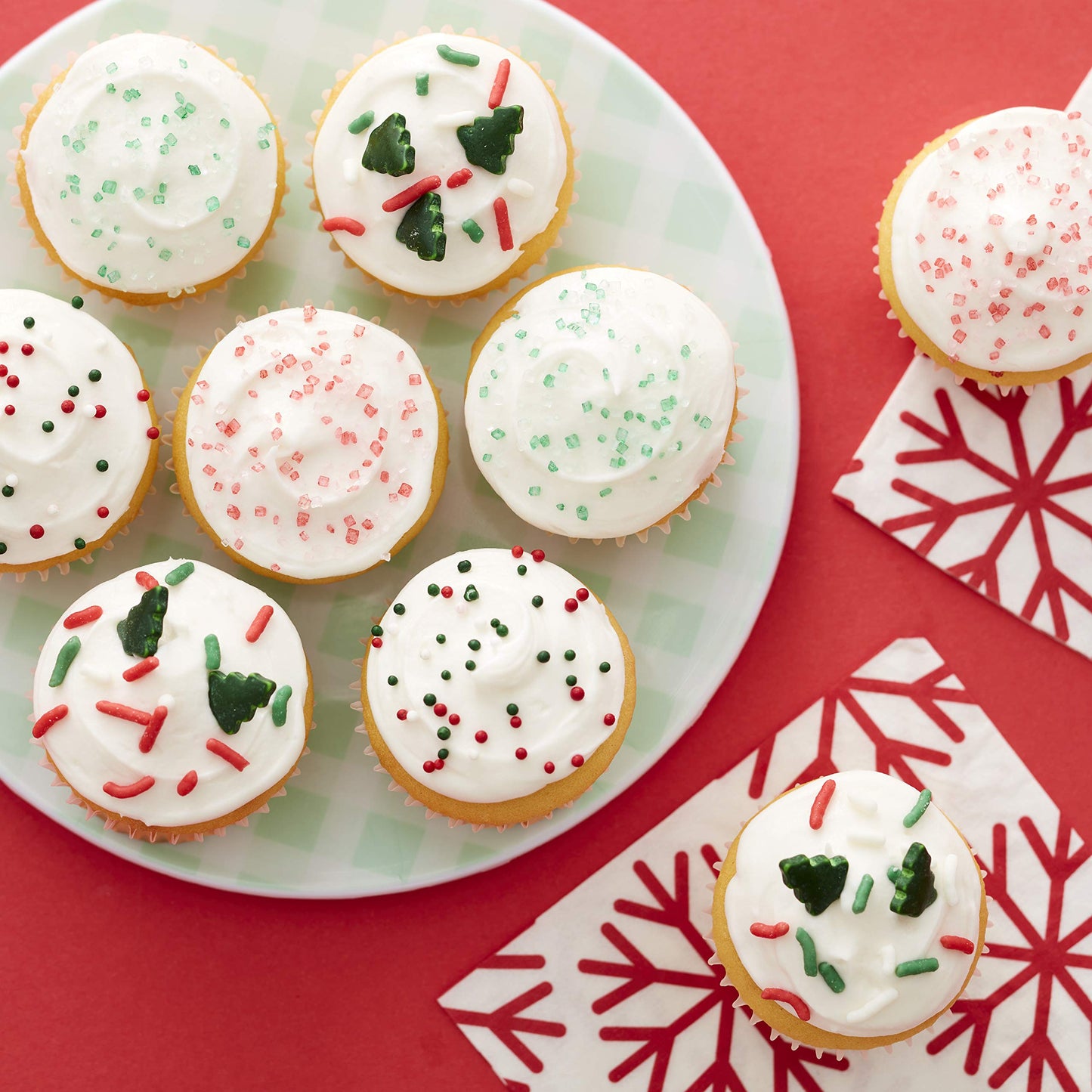 Wilton Traditional Mix Holiday Sprinkles Mega Set Of 4, 19.3 Oz, Red, Green And White