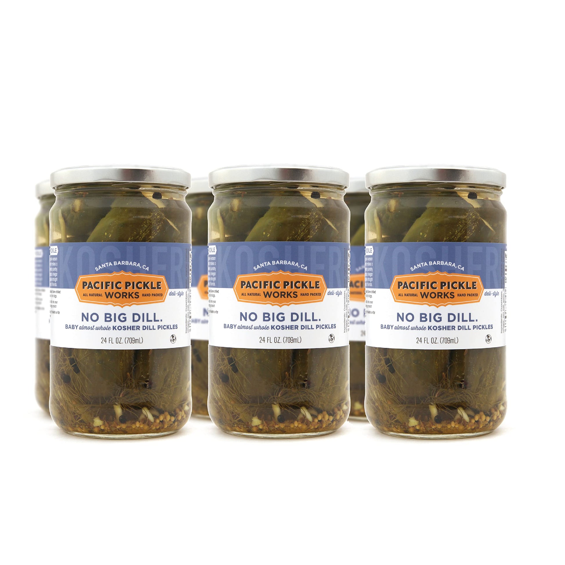 No Big Dill. - Classic Deli-Style Kosher Baby Dill Pickles - Crunchy Sour Gourmet Pickle Chunks - non-GMO, Sugar-Free, Gluten-Fr