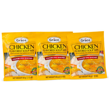 Grace Chicken Flavored Soup Mix - 3 Pack - Caribbean Chicken Soup Mix - Jamaican Food Products
