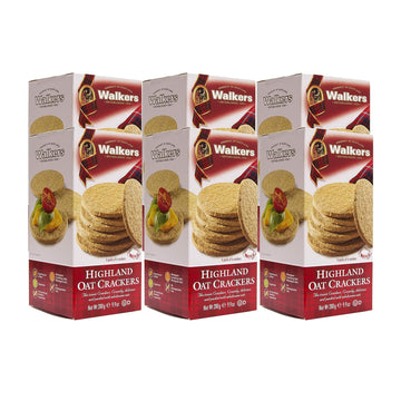 Walker s Shortbread Highland Oat Crackers, Scottish Crackers, 9.9 Oz Box (Pack of 6)