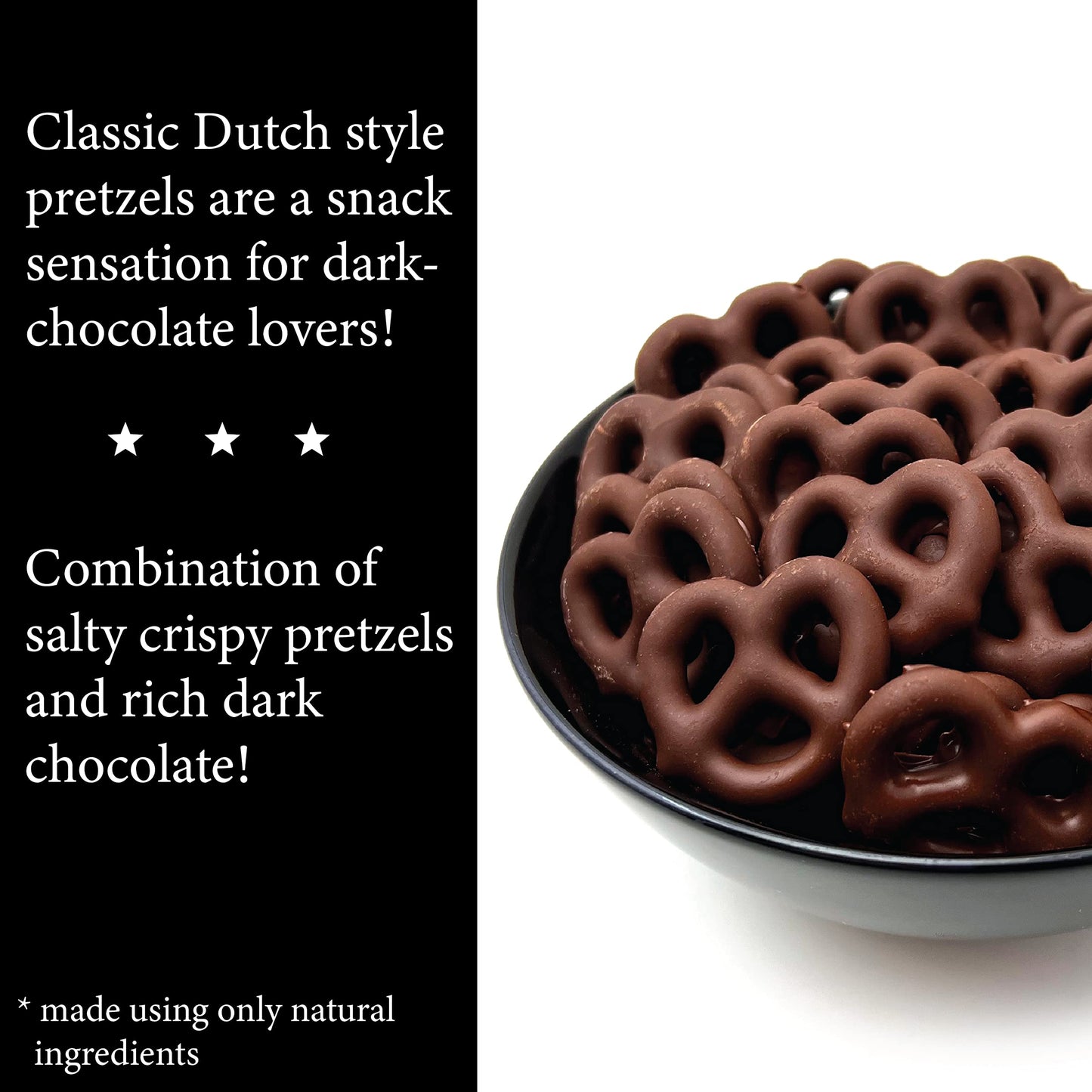 Liberty Bell Real Dark Chocolate Covered Mini Pretzels, 40 Ounce Bag