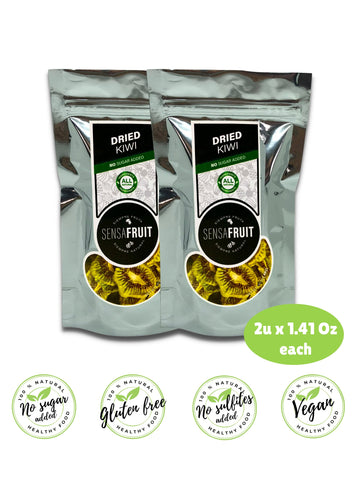 Sensafruit -Dried Kiwi - No Peel| 100% Natural | No Sugar Added, Unsulfured | Gluten Free | Perfect Snack For Your Family | Di
