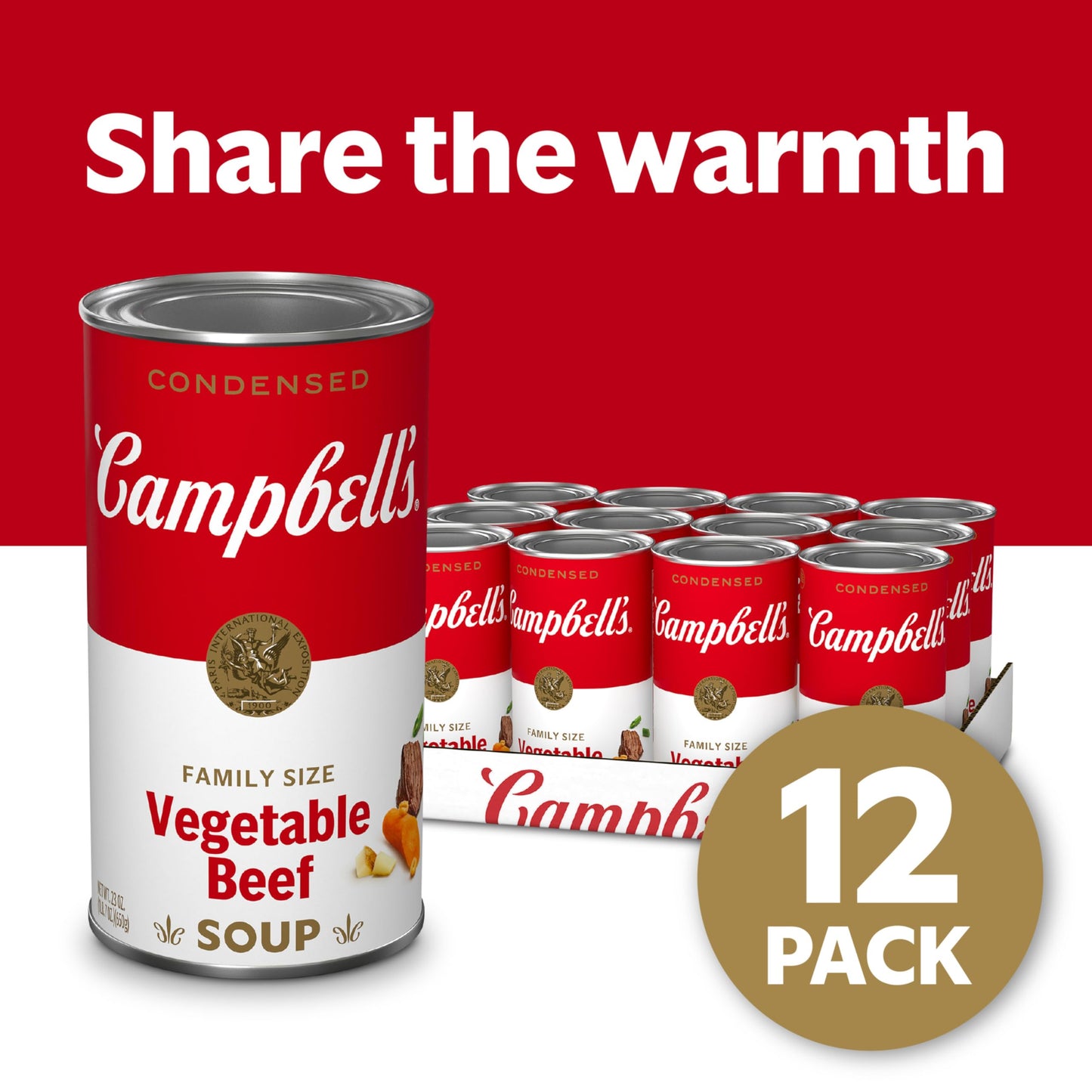 Campbell'S Condensed Vegetable Beef Soup, 23 Oz Can (12 Pack)