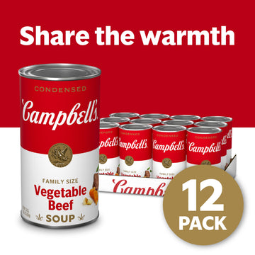 Campbell'S Condensed Vegetable Beef Soup, 23 Oz Can (12 Pack)