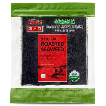 Choi'S 1 Organic Roasted Seaweed, Gim, Sushi Nori/ (50 Full Sheets)/ Product Of Korea/ Gold Grade- Vegan, Keto, Gluten Free, Ful