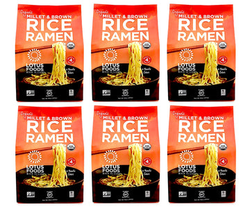 Lotus Foods Organic Gluten-Free Millet & Brown Rice Ramen Noodles, Nutty Flavor, 10 Oz, 6 Count