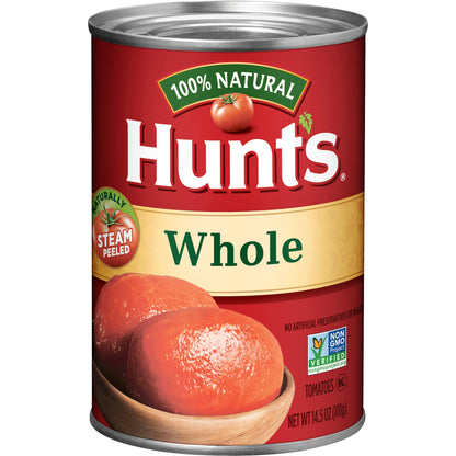 Hunts Whole Peeled Plum Tomatoes, 14.5 oz, 12 Pack