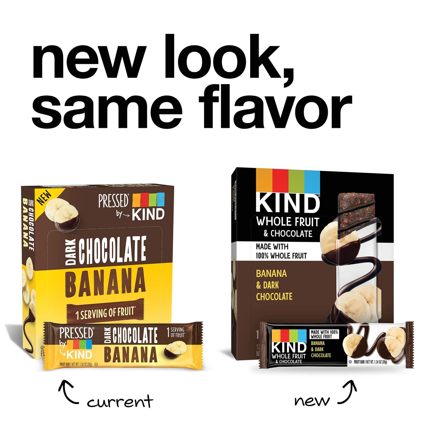 Kind Whole Fruit Bars, Chocolate Banana, 12 Count