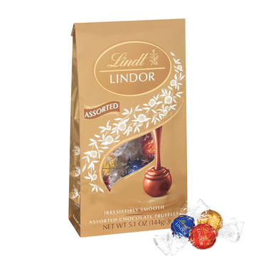 Lindt Lindor Assorted Chocolate Candy Truffles With Smooth, Melting Truffle Center, Chocolate For Holidays, 5.1 Oz. Bag (6 Pack)