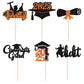 Gyufise 24Pcs 2025 Graduation Cupcake Toppers Orange Glitter Congrats Class Of 2025 Finally I Did It Diploma Grad Cap Cupcake Pi