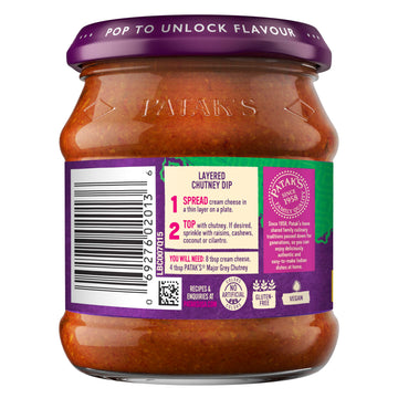 Patak'S Major Grey Chutney - 12 Oz (Pack Of 3) – With Mangos, Ginger, And Spices, No Artificial Flavors Or Colors, Gluten Free, Vegetarian Friendly