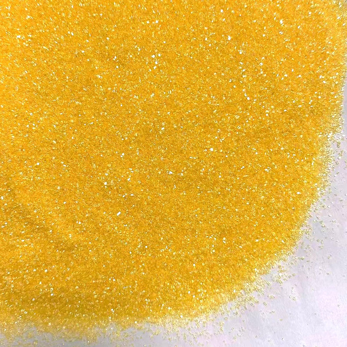 PhilaeEC Yellow Sanding Sugar Edible Sparkling Crystals for Baking Cake Decoration Cookie Ice Cream Cupcake Toppers Wedding Part