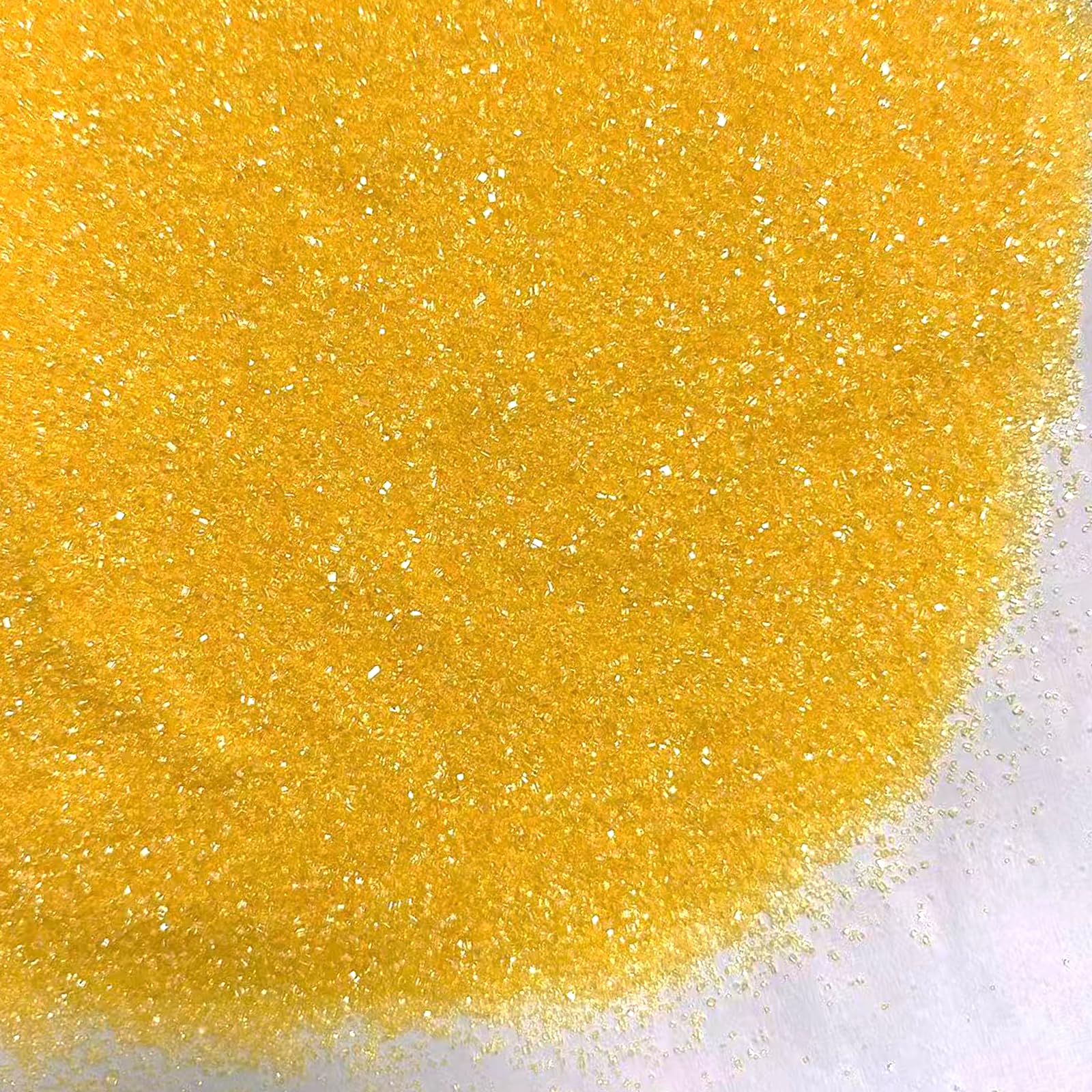PhilaeEC Yellow Sanding Sugar Edible Sparkling Crystals for Baking Cake Decoration Cookie Ice Cream Cupcake Toppers Wedding Part
