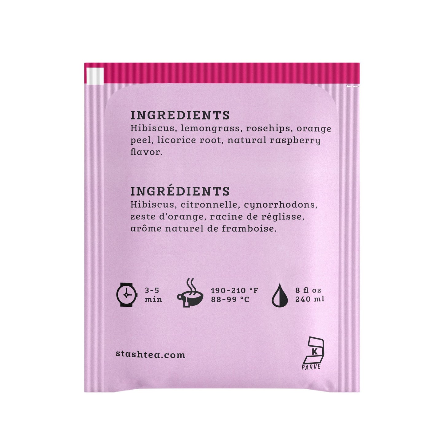 Stash Tea Wild Raspberry Hibiscus Herbal Tea, Box Of 100 Tea Bags (Packaging May Vary)