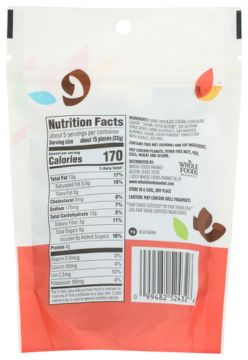 365 by Whole Foods Market  Dark Chocolate Covered Almonds  6 Ounce