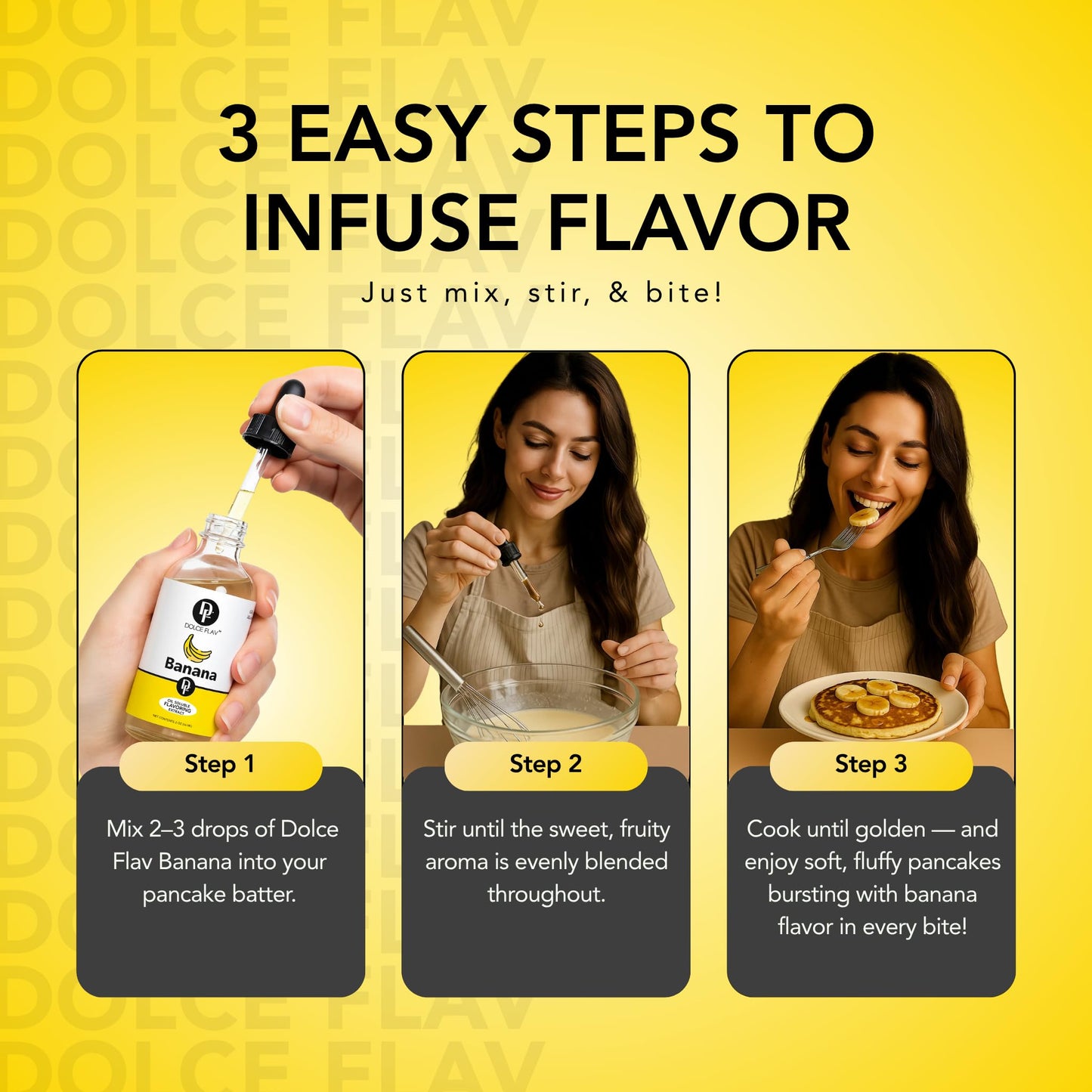 Dolce Flav Banana Extract – Oil-Soluble, Sugar-Free Flavoring for Baking & Smoothies – 2 Ounce Pack of 2