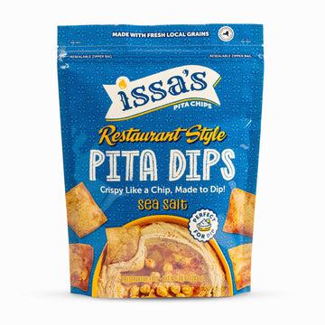Issa's Restaurant Style Sea Salt Pita Dips | Authentic Lebanese Pita Chip Recipe | Thin and Crispy Dippable Pita Chips Made with