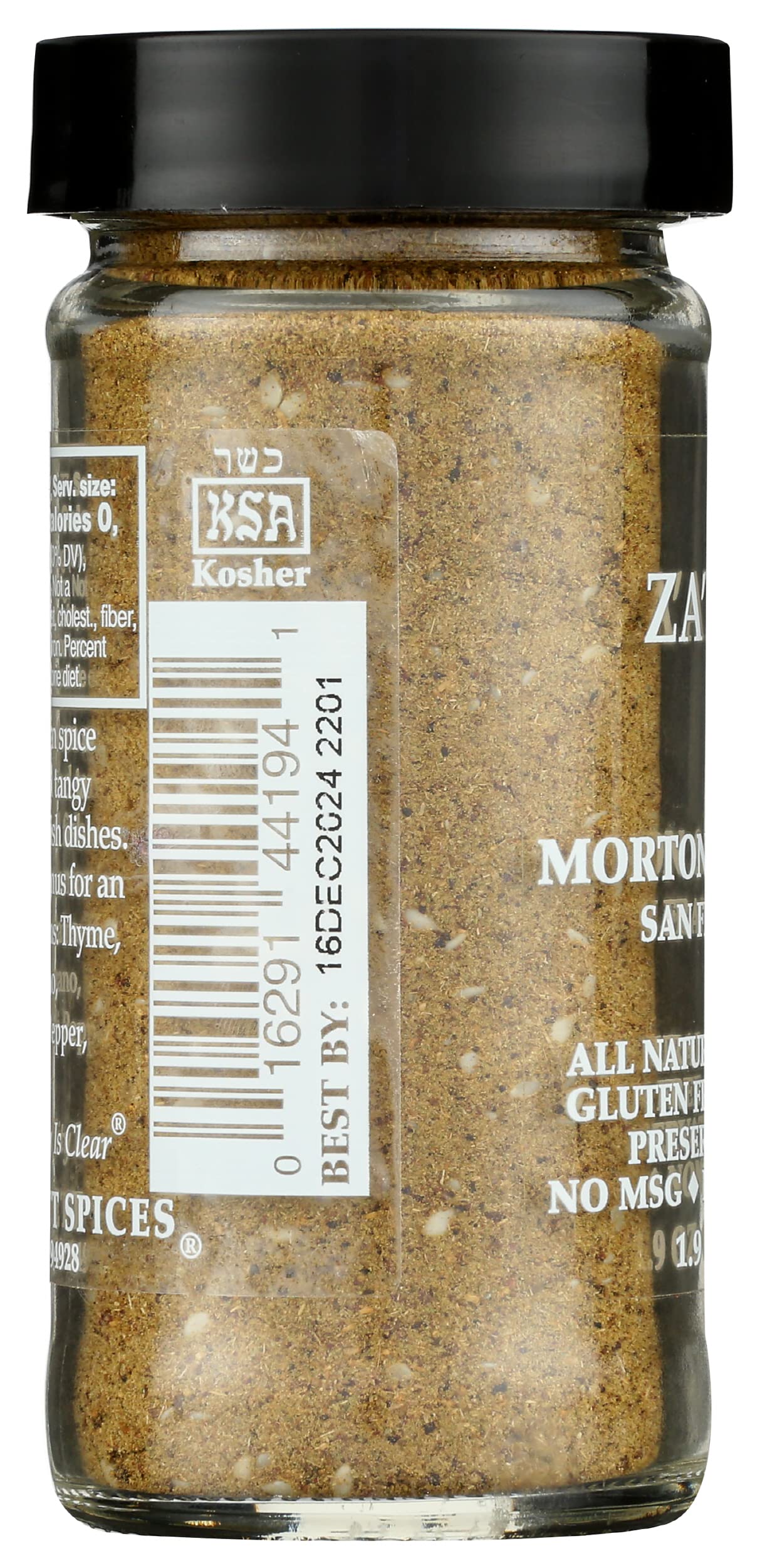 Morton & Bassett Za’atar Seasoning, Salt-Free, Non-GMO, 1.9oz