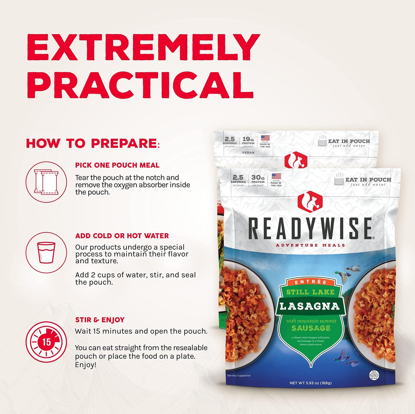 Readywise - Favorite Kit, 9 Pack, Emergency Food Supply, Mre, Freeze Dried Food, Survival, Camping Essentials, Backpacking Meals