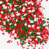 Christmas Tree Sprinkles for Cake Decorating Edible 4.2 ounce Snowflake Sprinkles Mix Red Green for Xmas Party New Year Cupcake 