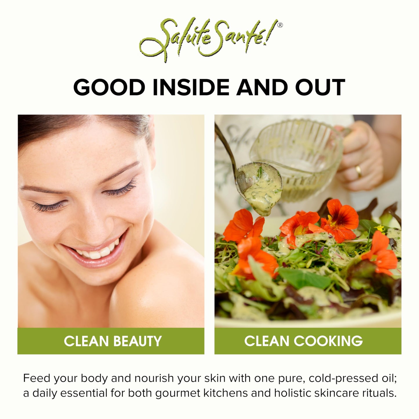 Salute Santé! G seed Oil – Cold Pressed Non-GMO Vegan Cooking Oil – 170 Fl Oz Jug – Heart-Healthy Culinary Essential