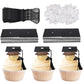 YCTHUNFISH Graduation Cupcake Toppers 48 PCS Paper Black Class of 2024 Decorations