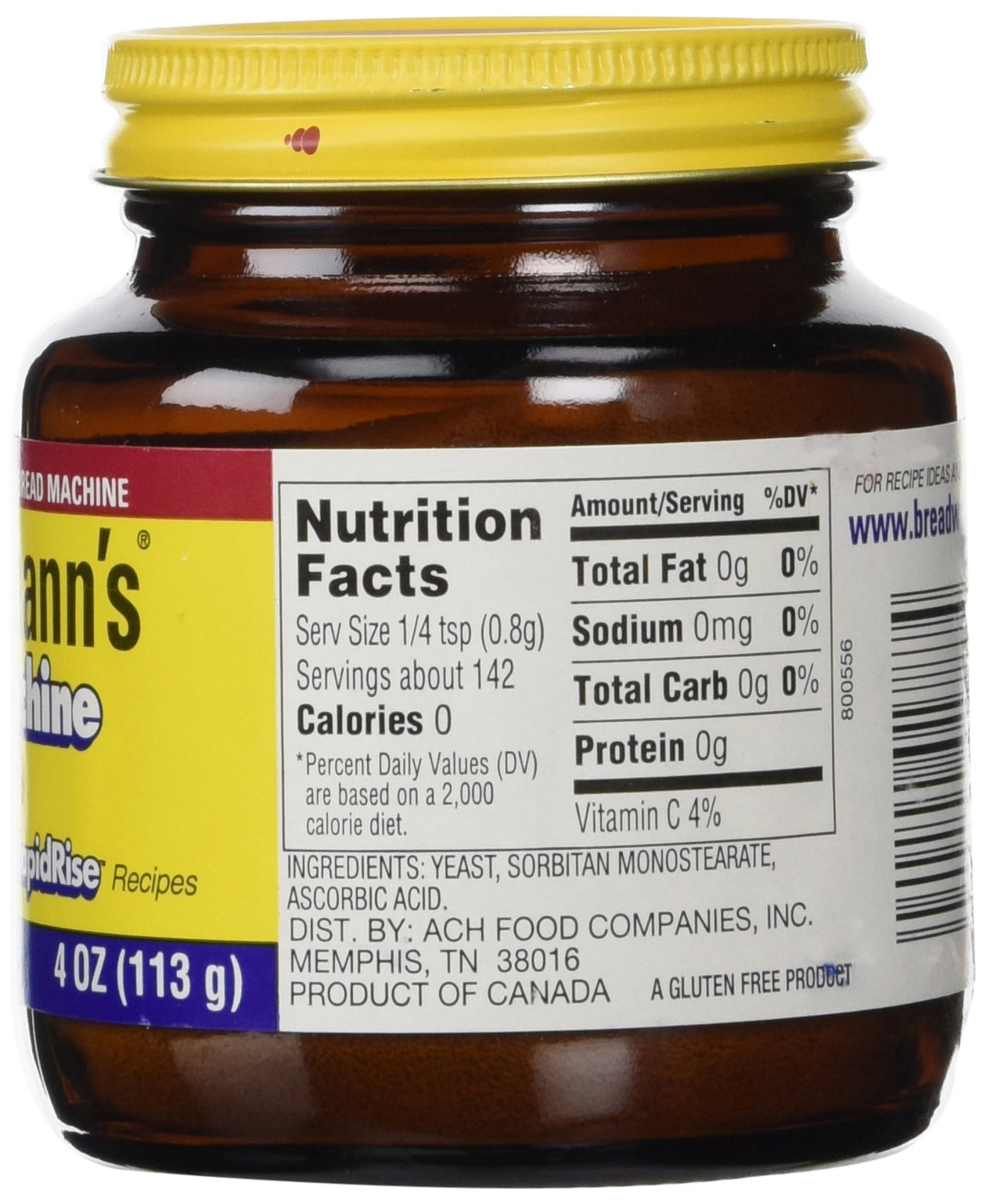 Fleischmann's Yeast for Bread Machines, 4-Ounce Jars (Pack of 3)