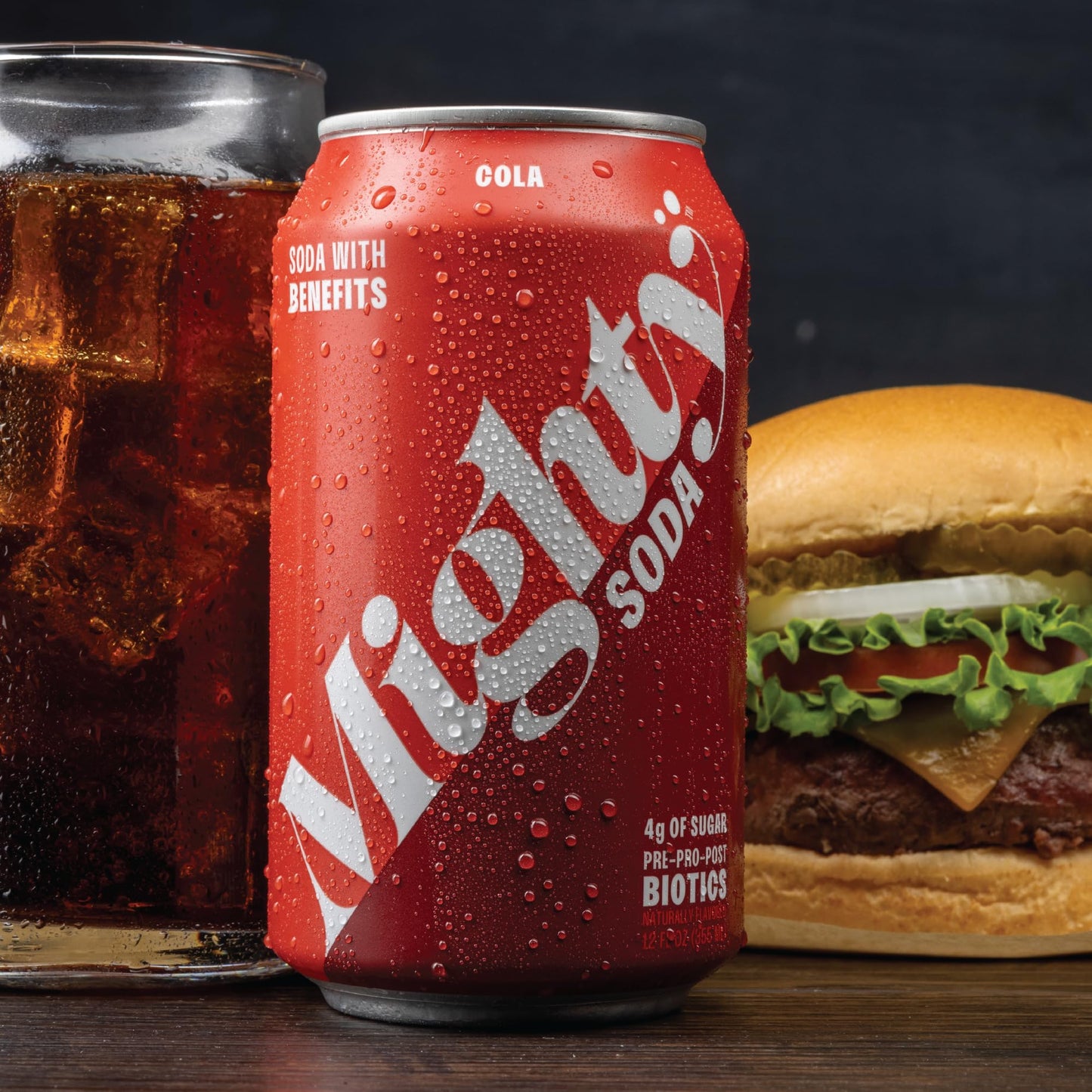 Mighty Soda Cola, Prebiotics, Probiotics & Postbiotics, Functional Soft Drink With More Gut Health Benefits, Non-Gmo, Vegan, Glu