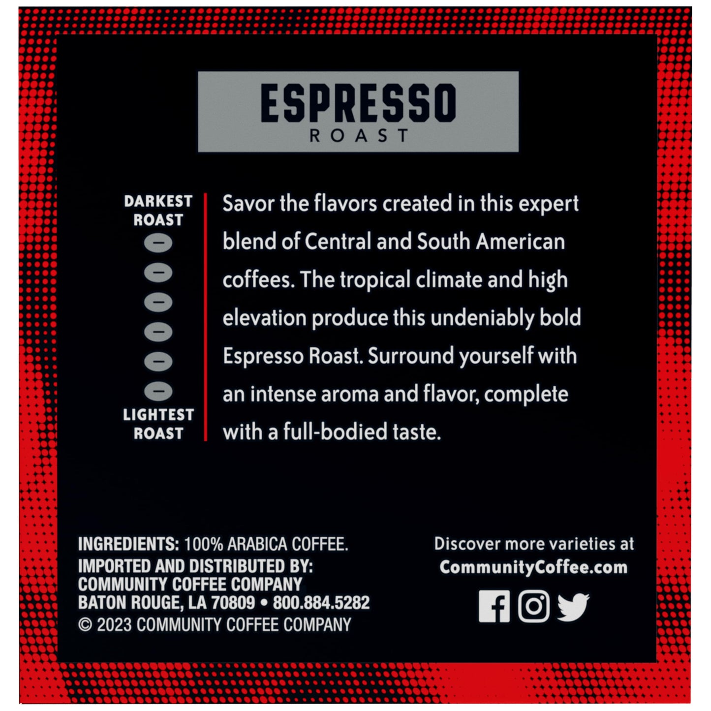 Community Coffee Dark & Bold Espresso Roast Coffee Pods, Extra Dark Roast, Compatible with Keurig 2.0, 12 Count (Pack of 1)