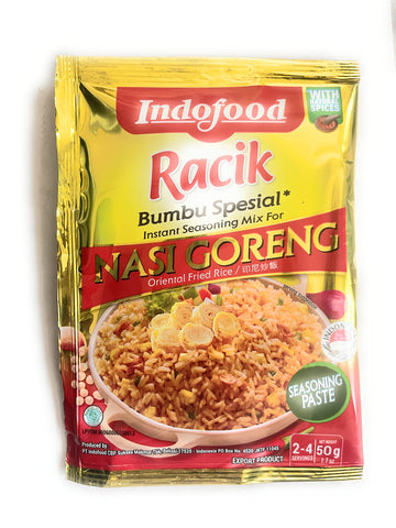 Indofood - Instant Seasoning Mix For - Nasi Goreng - Oriental Fried Rice - 6 X 1.7 Oz. / 50 G - Product Of Indonesia